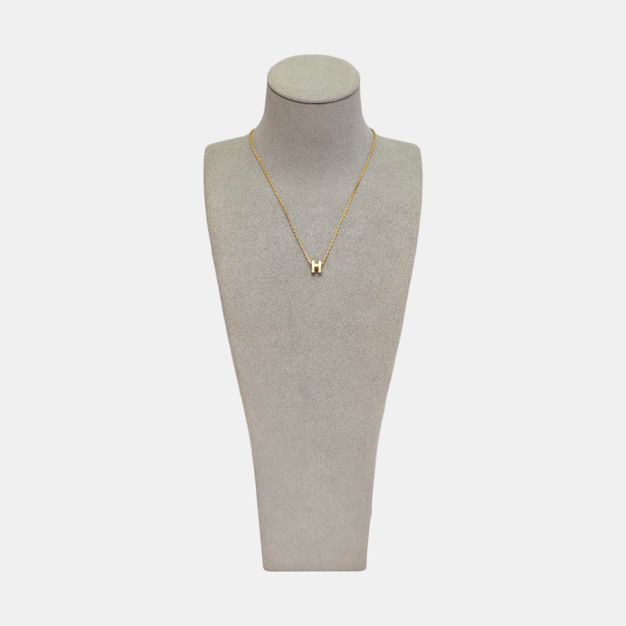 Pop H Metal Gold Necklace