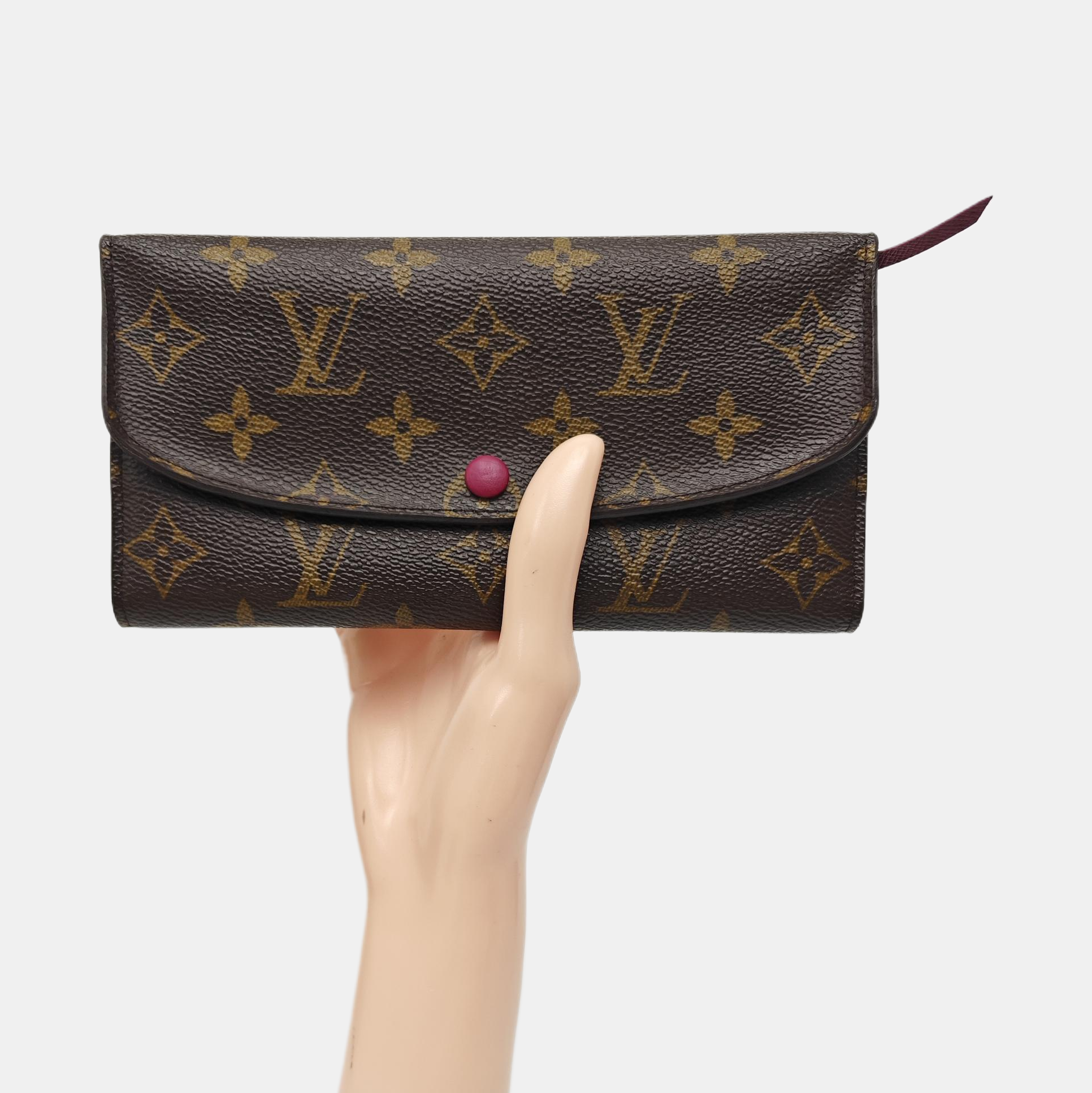EMILIE Monogram Coated Canvas Brown Wallet