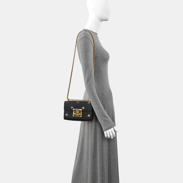 Padlock Small Calfskin Black