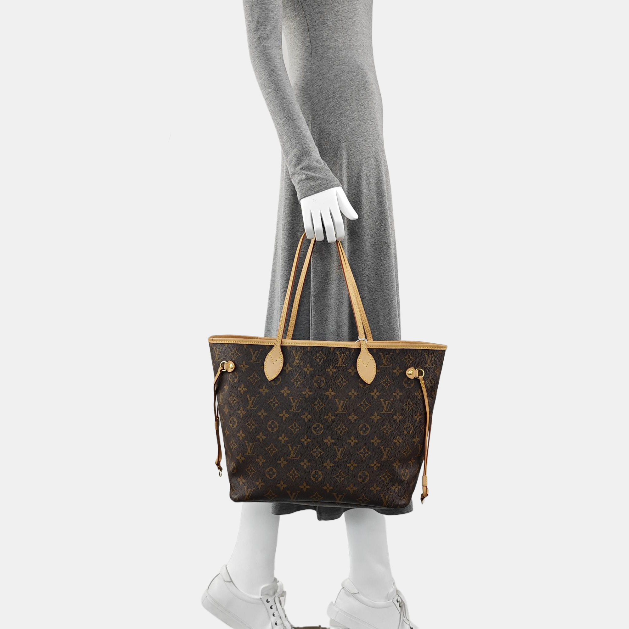 NEVERFULL MM Monogram Coated Canvas Brown