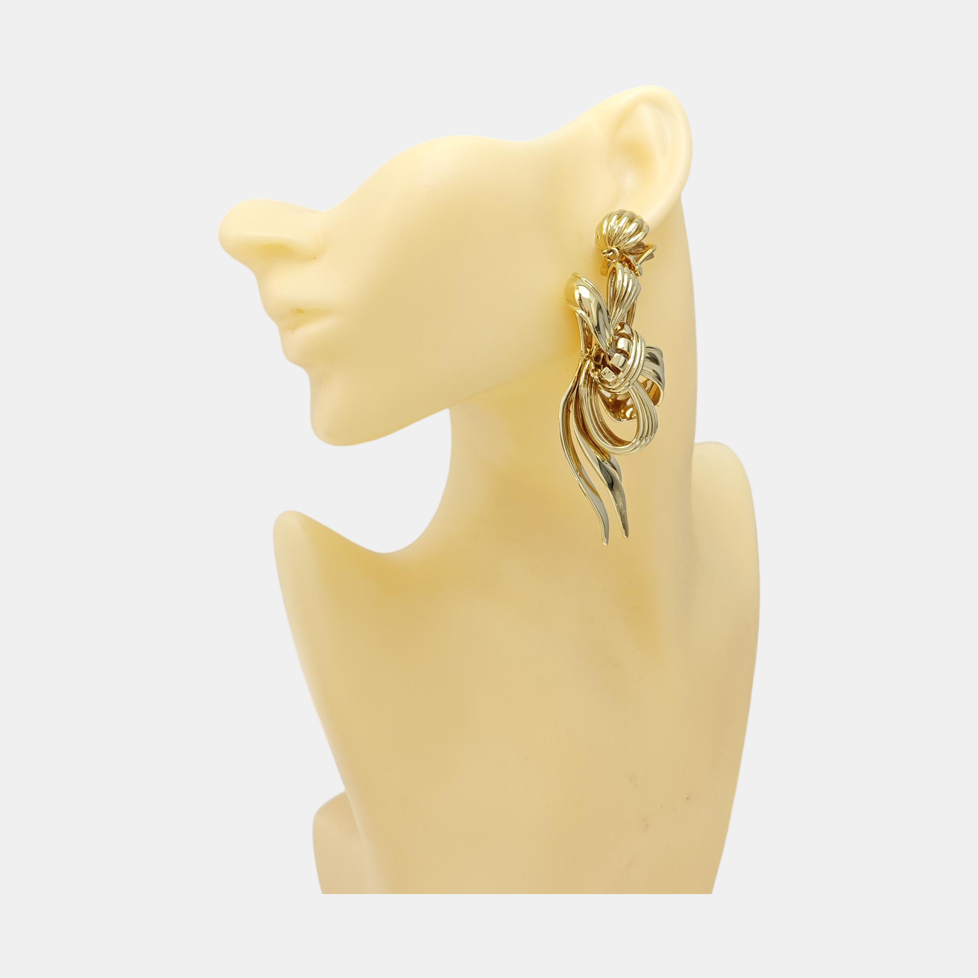 Metal Gold Clip On Earrings