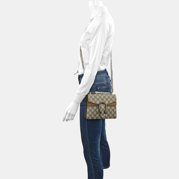Dionysus Mini Monogram Coated Canvas Beige