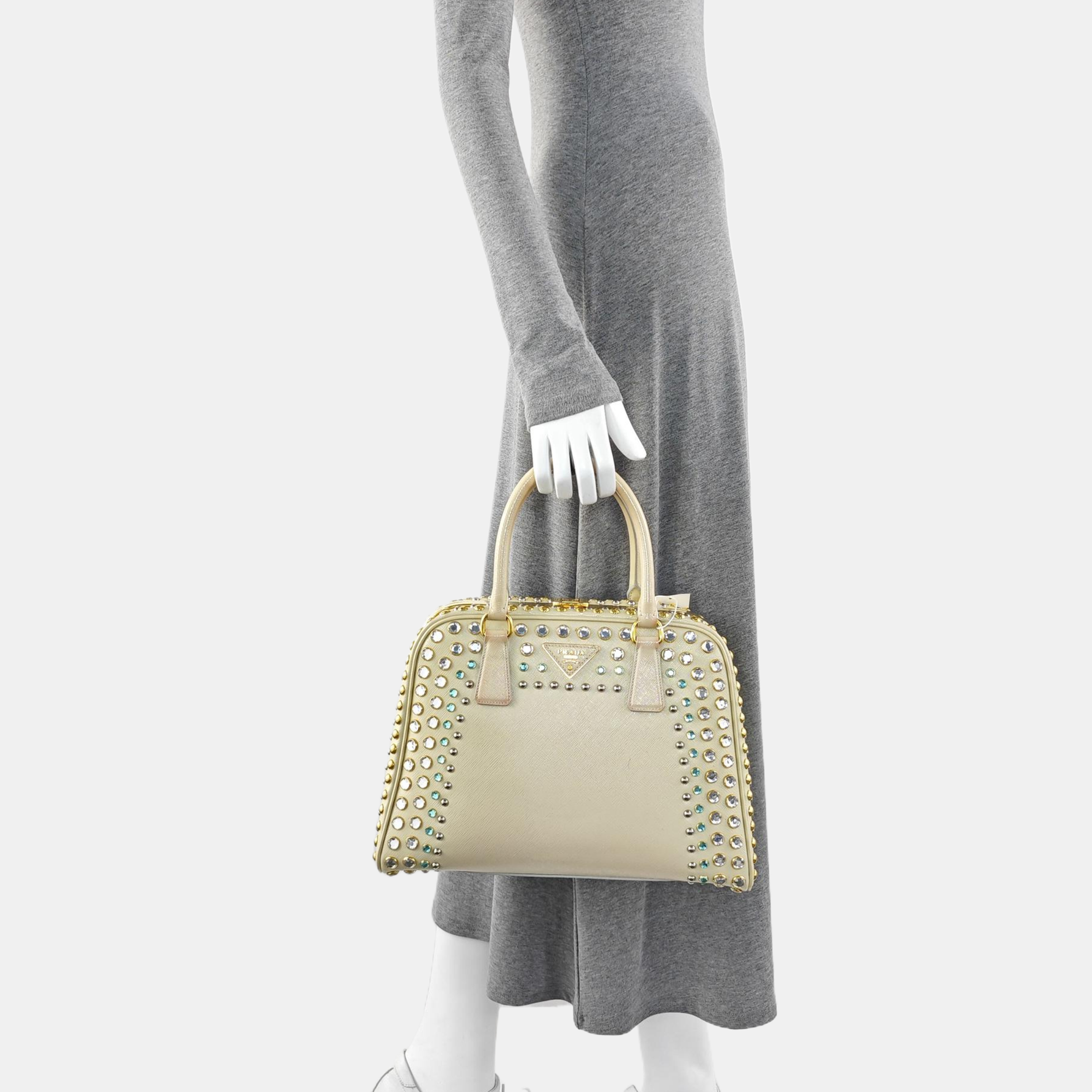 Pyramid Saffiano Calfskin Yellow