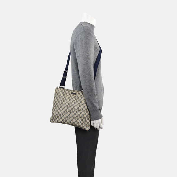 Monogram Coated Canvas Shoulder Bag Gray