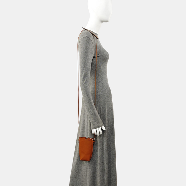Calfskin Shoulder Bag Brown