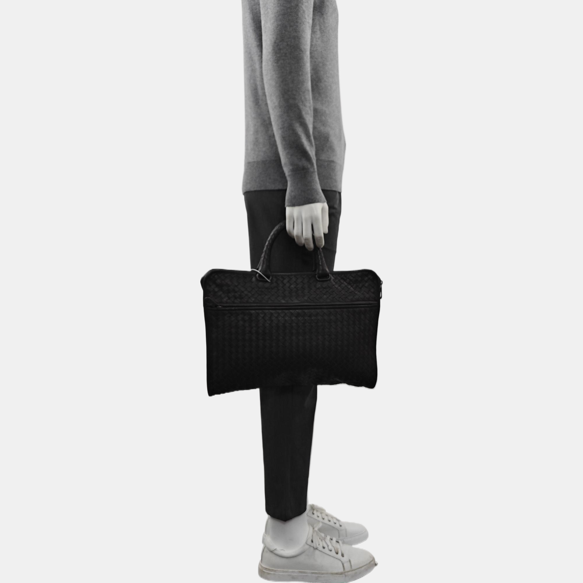 Lambskin Top Handle Bag Brown