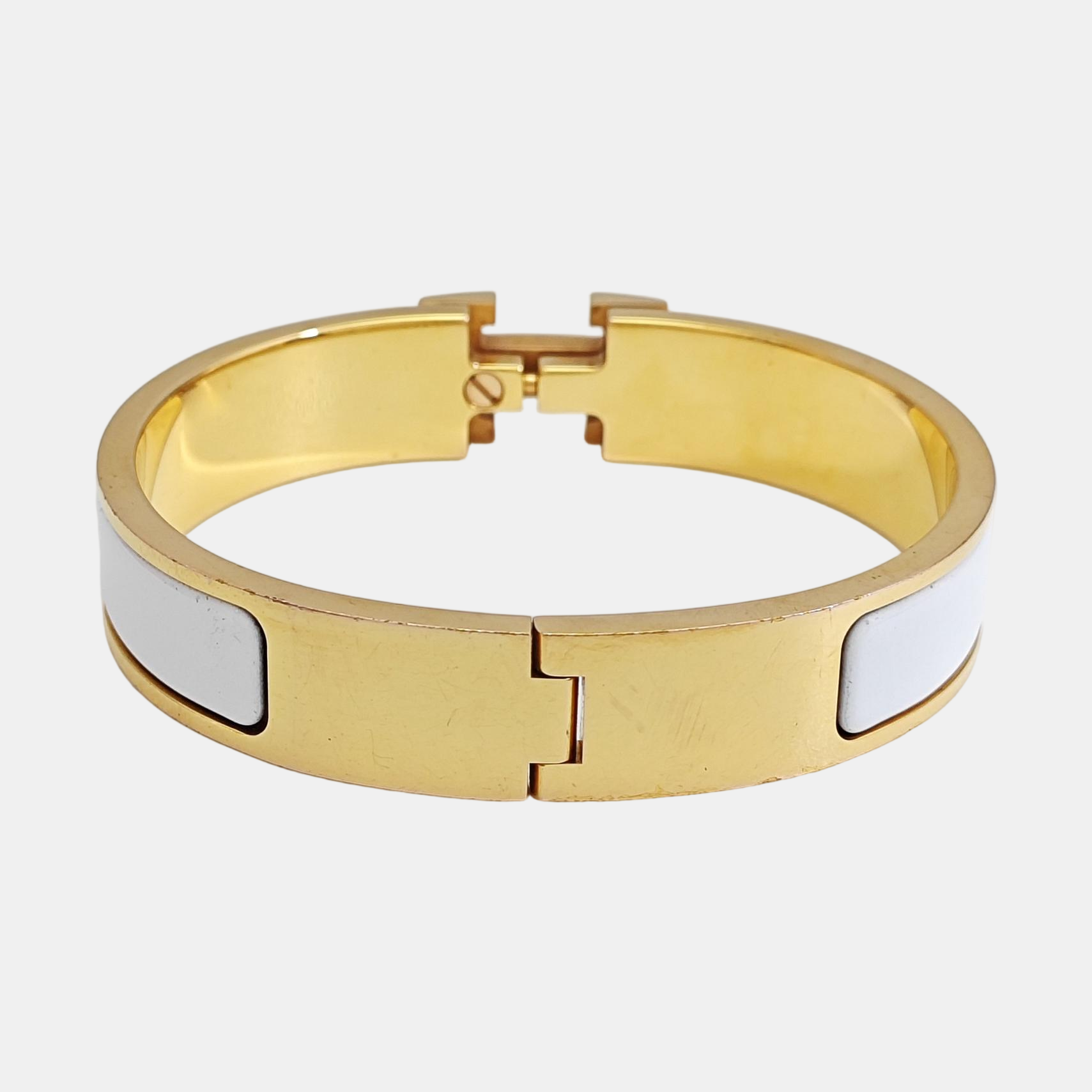 Clic H Metal Gold Bangle