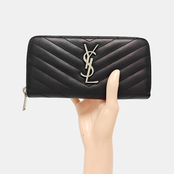 MONOGRAM Chevron Calfskin Black Wallet