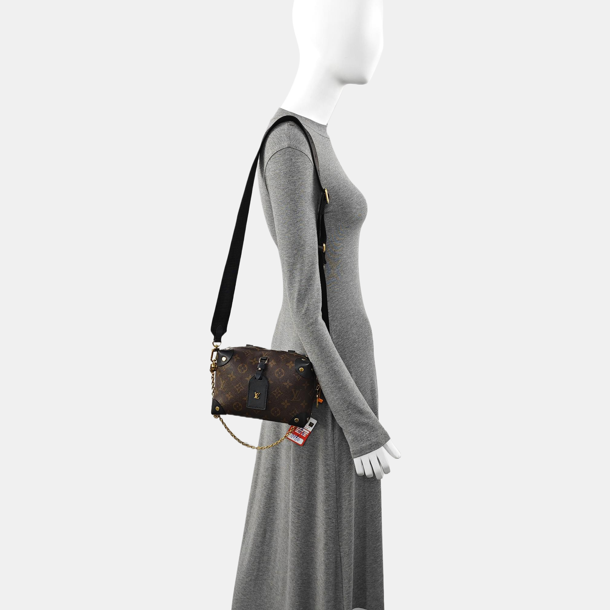 PETITE MALLE Monogram Coated Canvas Brown
