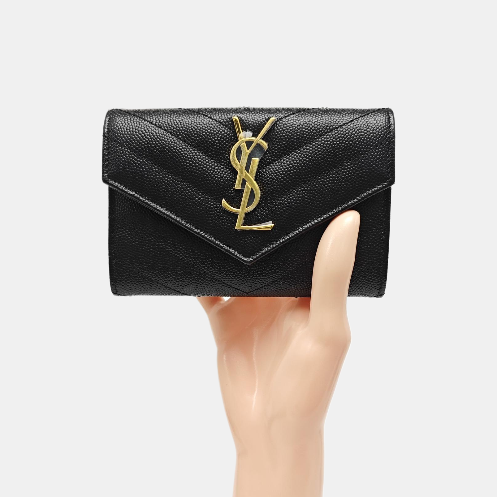 MONOGRAM Chevron Calfskin Black Wallet