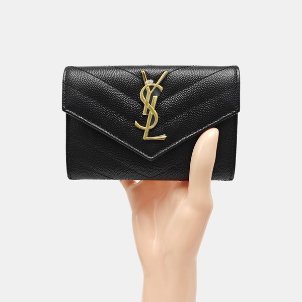 MONOGRAM Chevron Calfskin Black Wallet