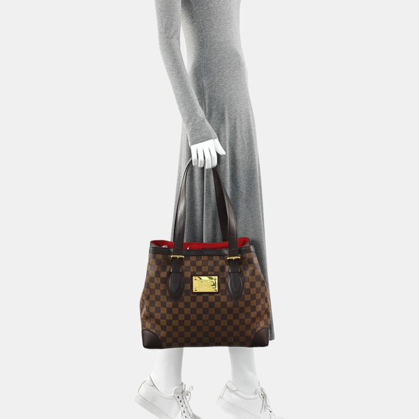 HAMPSTEAD MM Damier Ebene Coated Canvas Brown