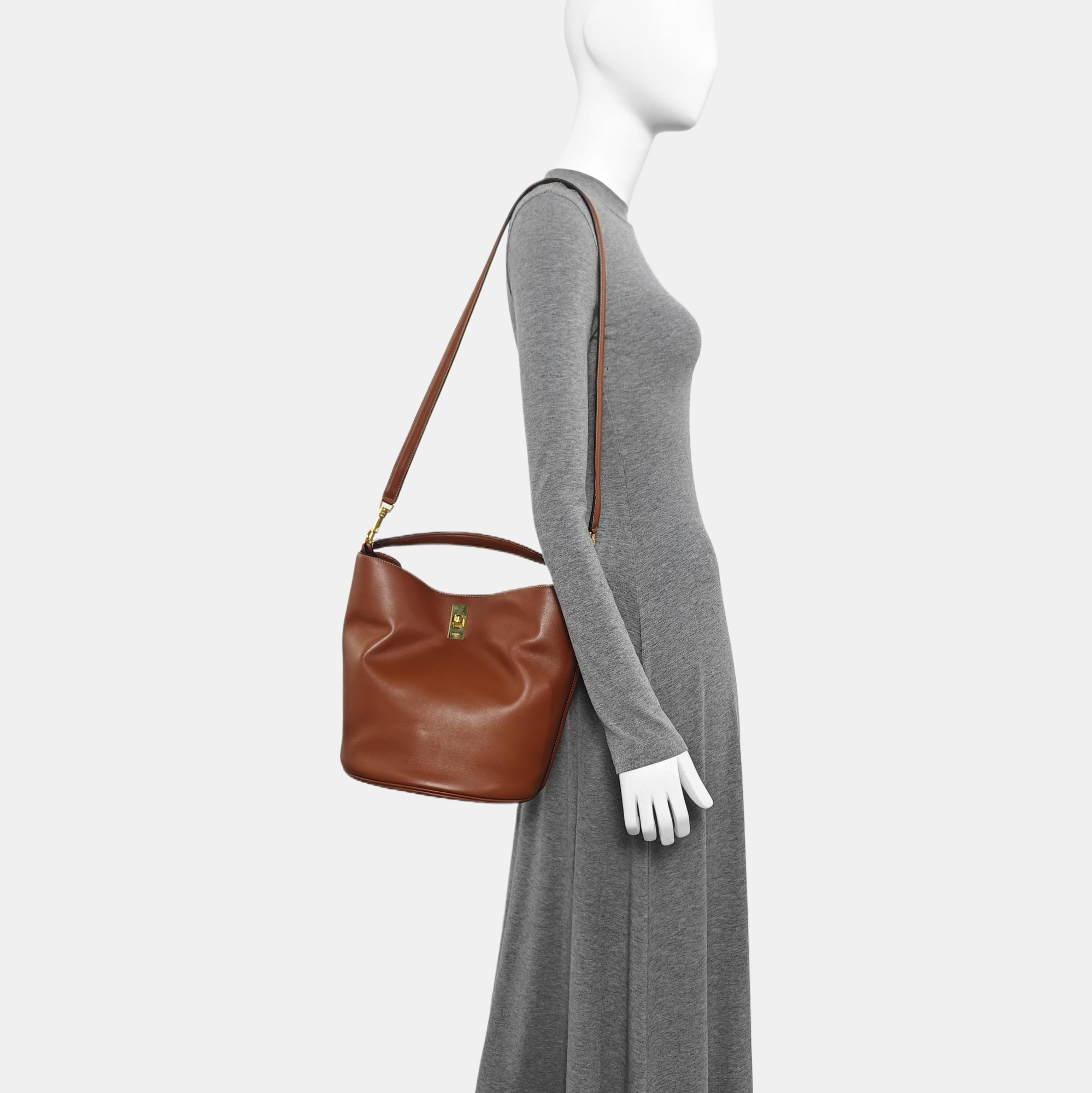 BUCKET 16 Calfskin Brown