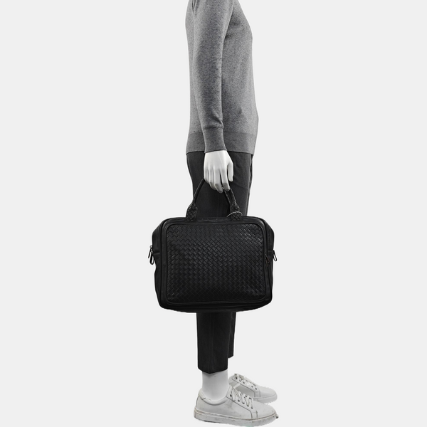 Calfskin Top Handle Bag Black