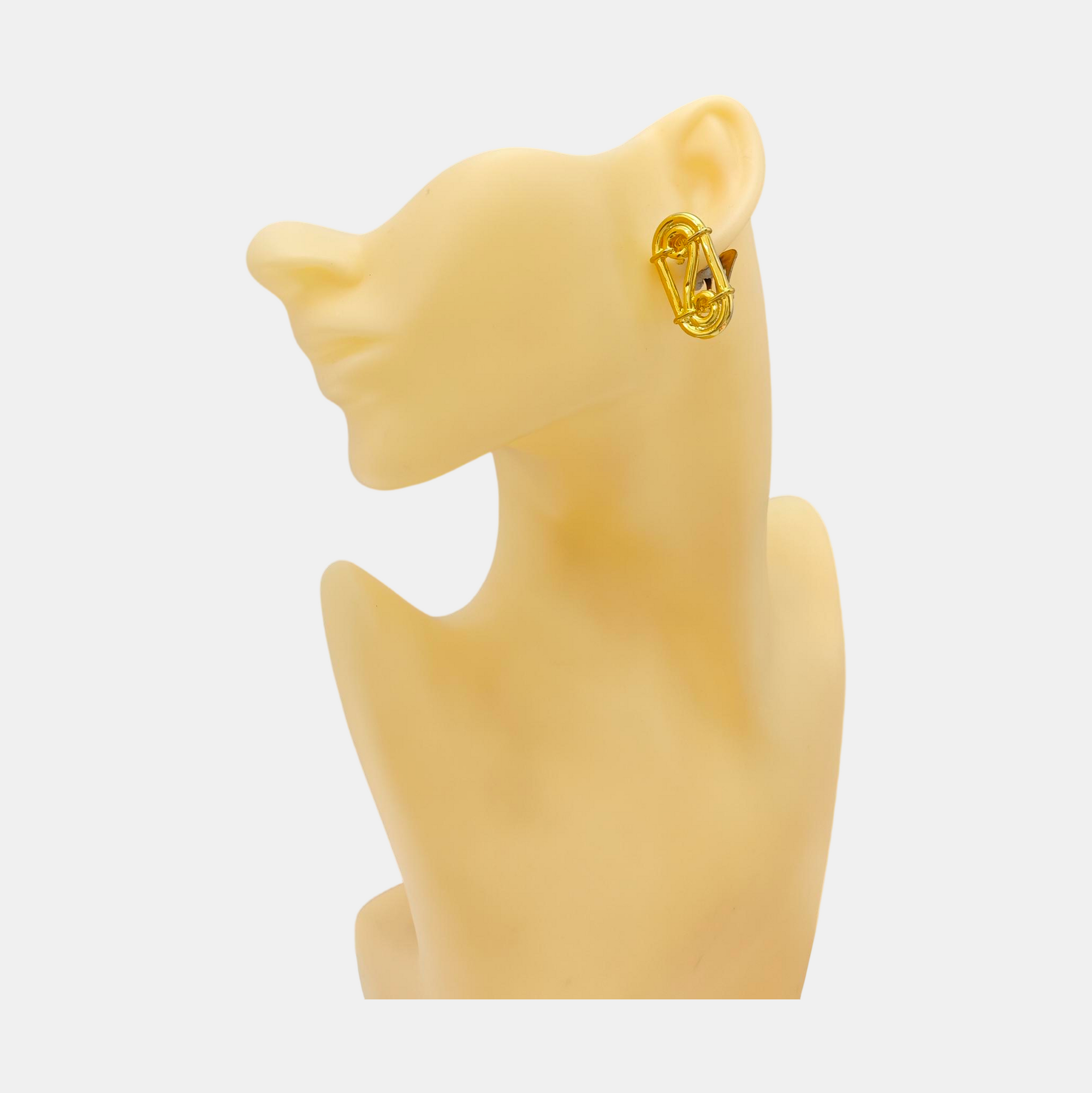 Metal Gold Clip On Earrings