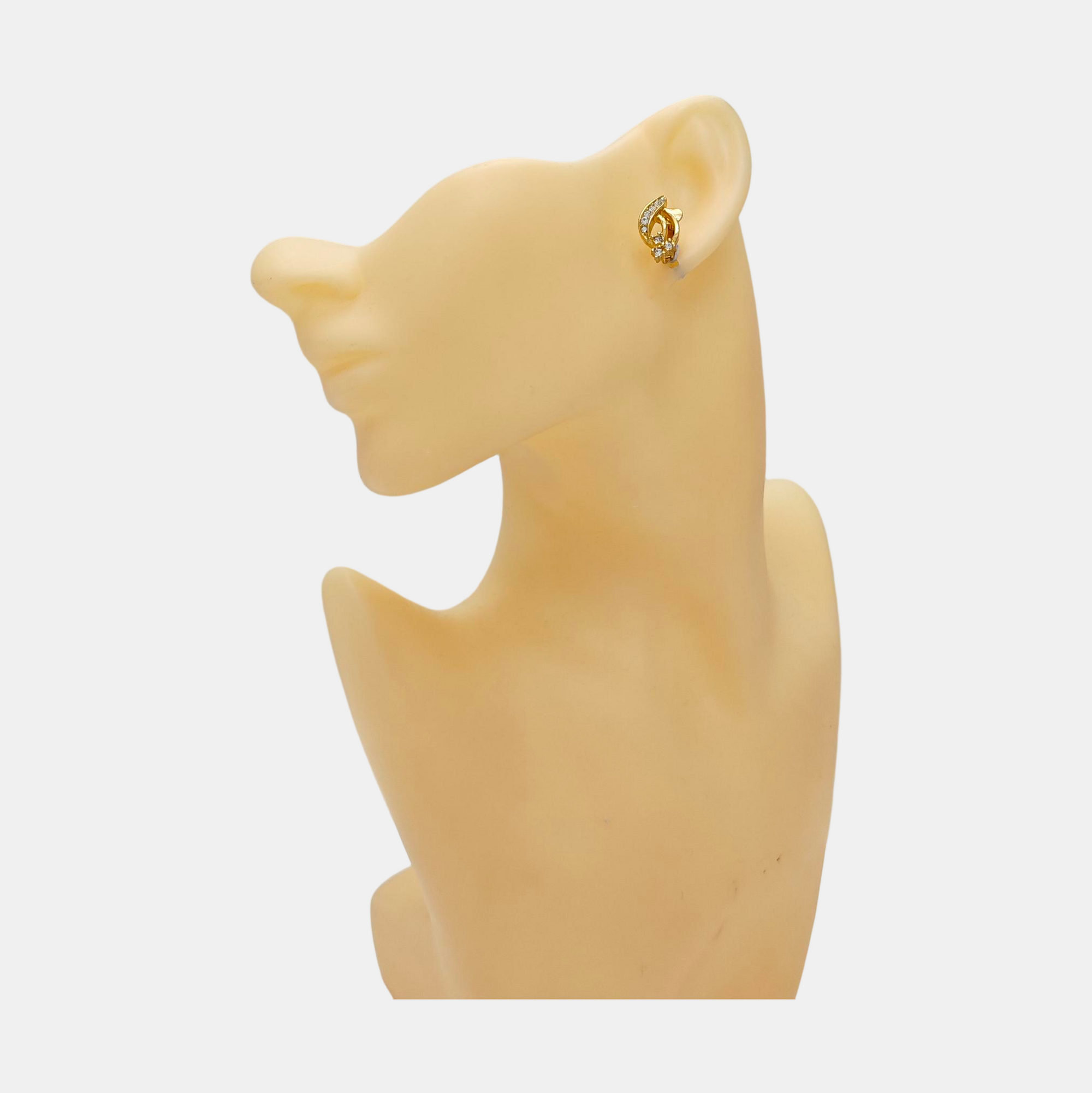Metal Gold Clip On Earrings