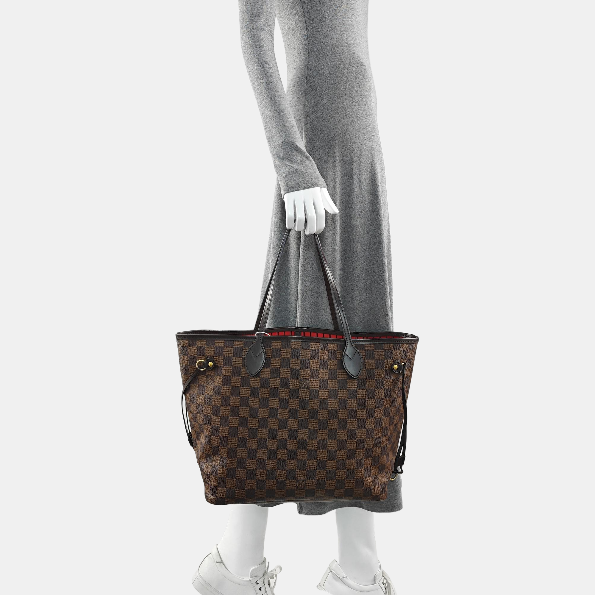 NEVERFULL MM Damier Ebene Coated Canvas Brown