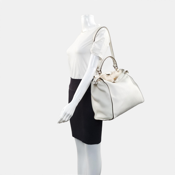 Peekaboo Large Calfskin White