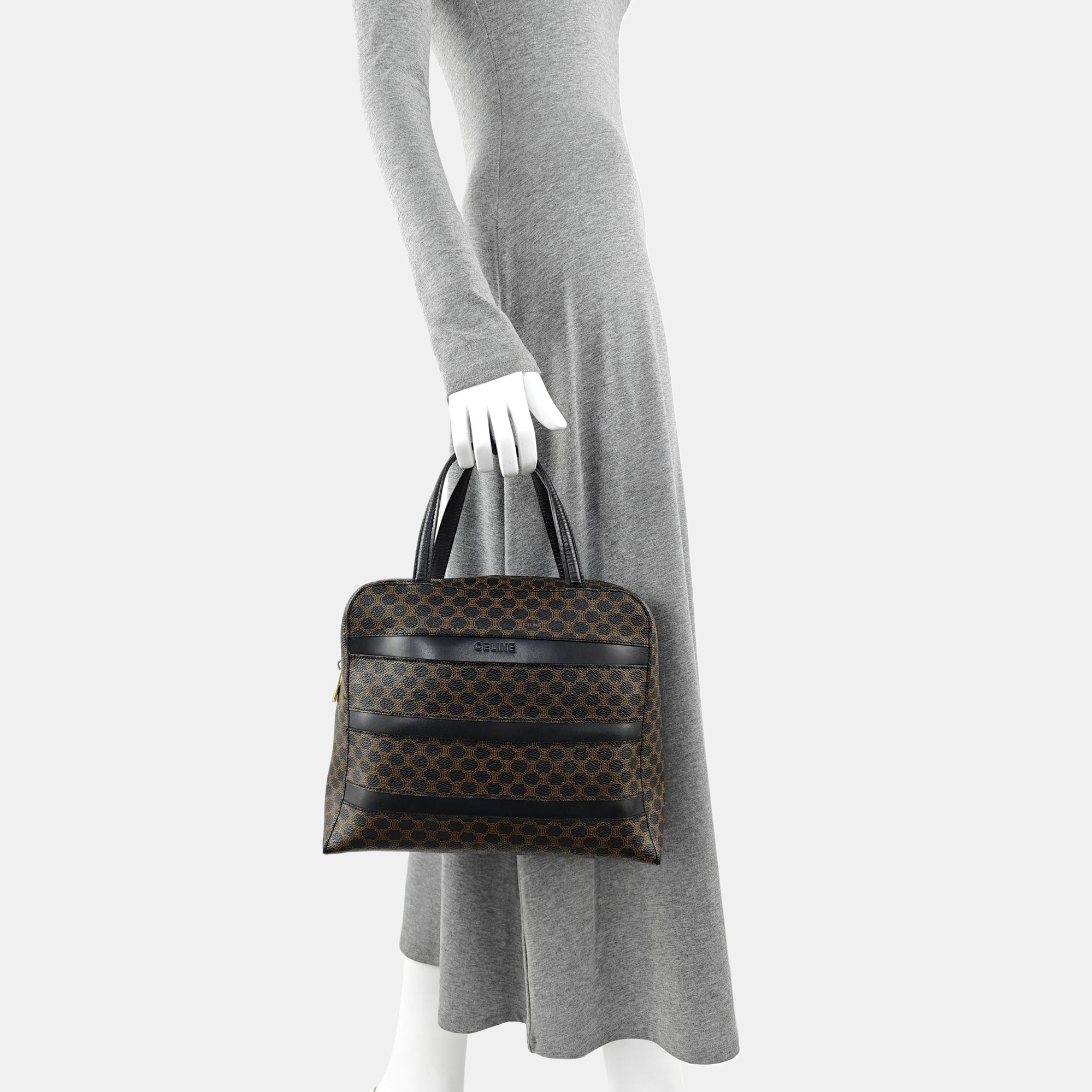 Coated Canvas Tote Bag Black