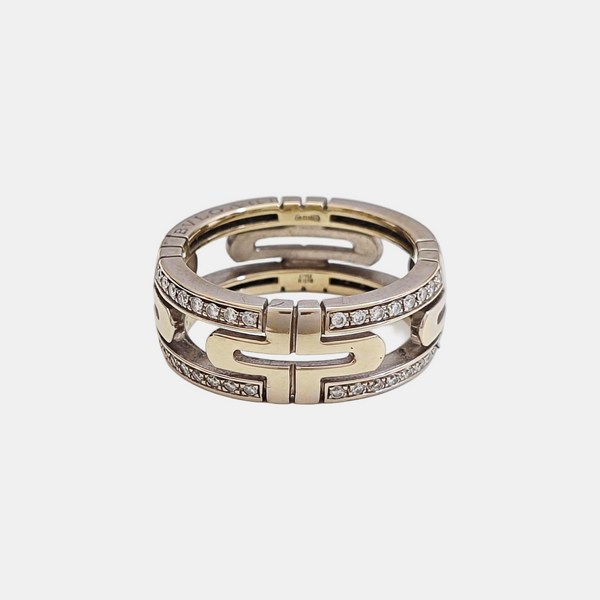PARENTESI 18k White Gold Silver Ring EU 56