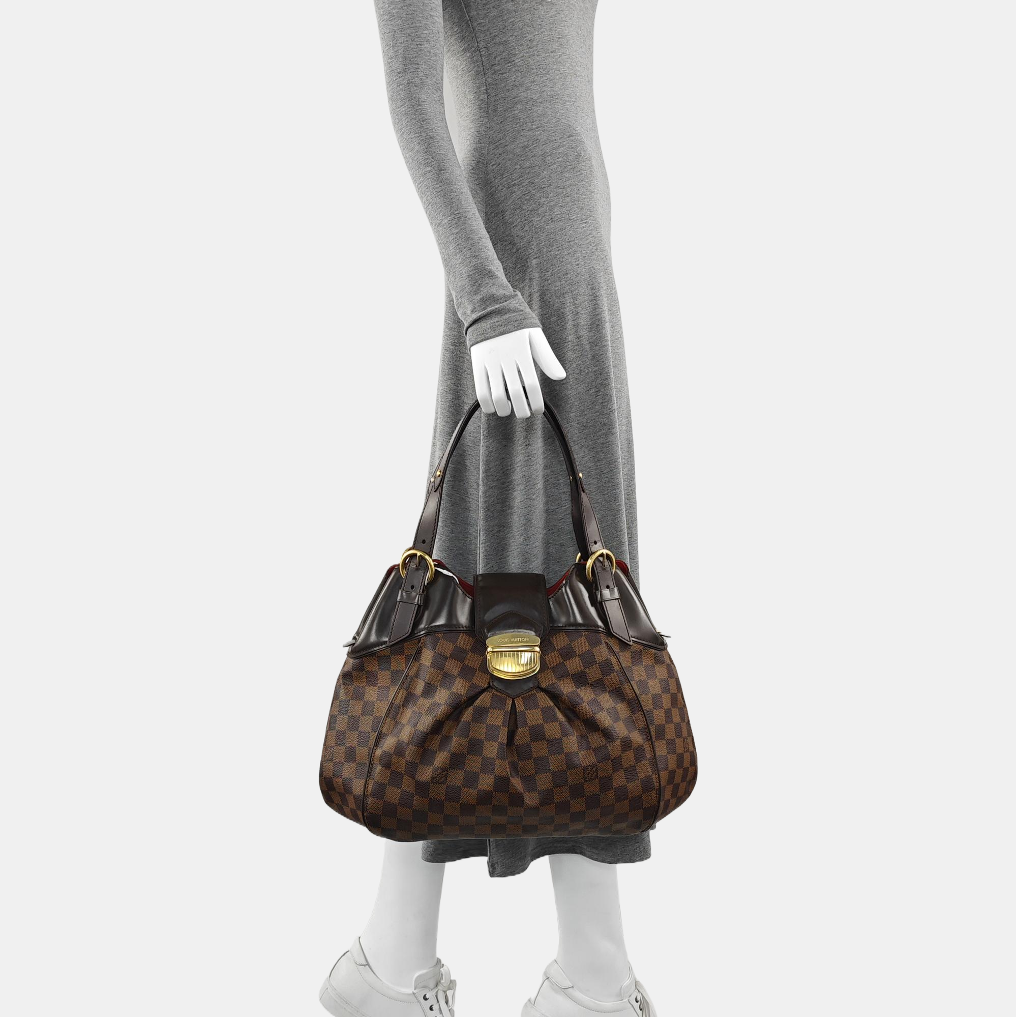 SISTINA MM Damier Ebene Coated Canvas Brown