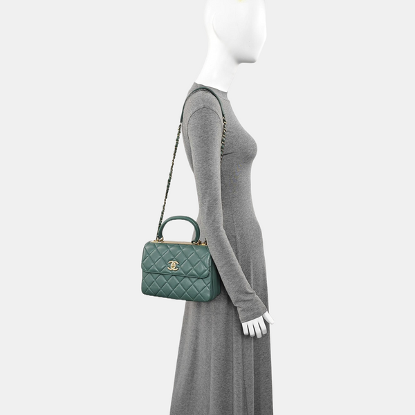TRENDY CC Quilted Lambskin Green