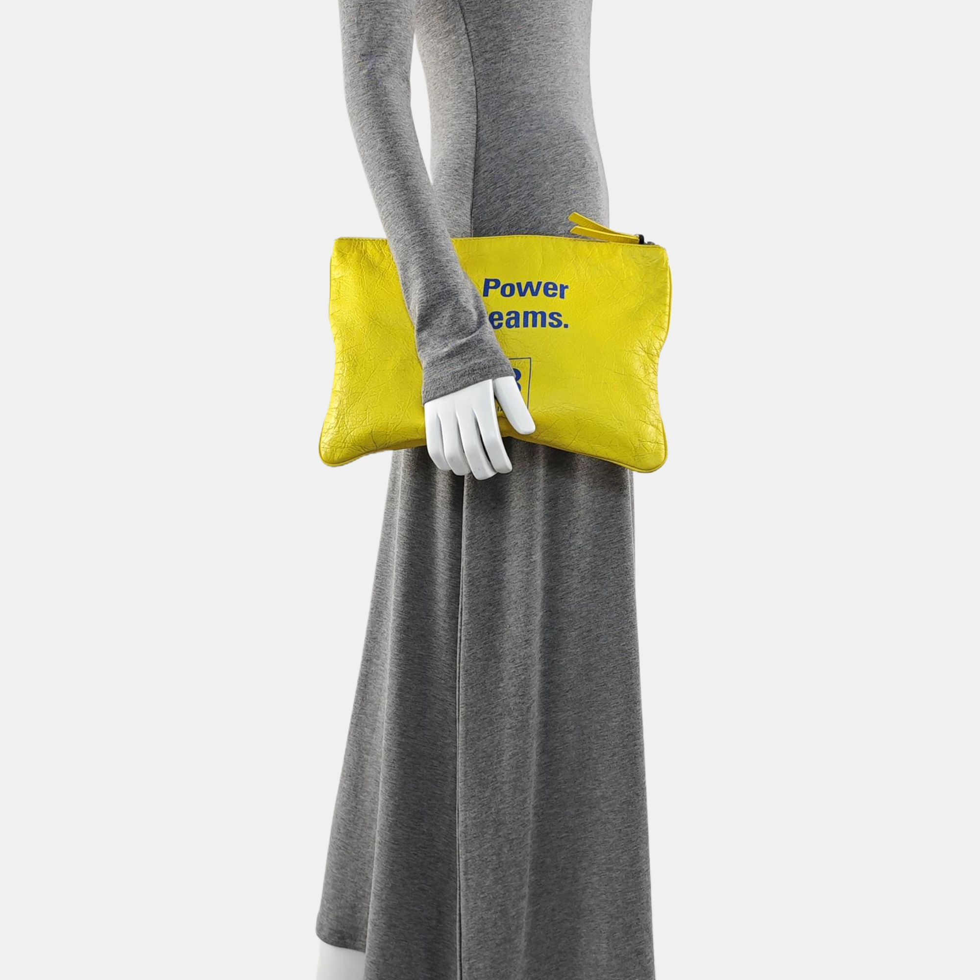 Leather Clutch Yellow