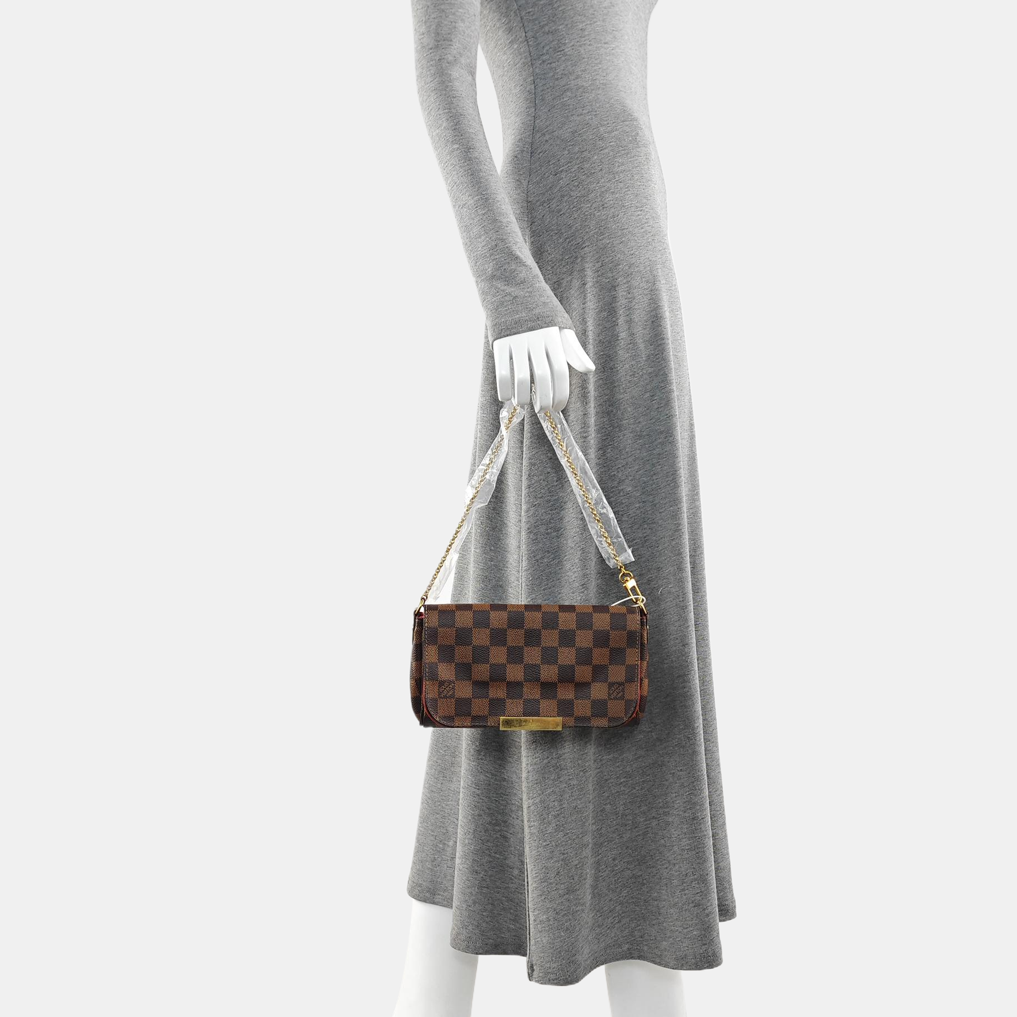 FAVORITE PM Damier Ebene Coated Canvas Brown