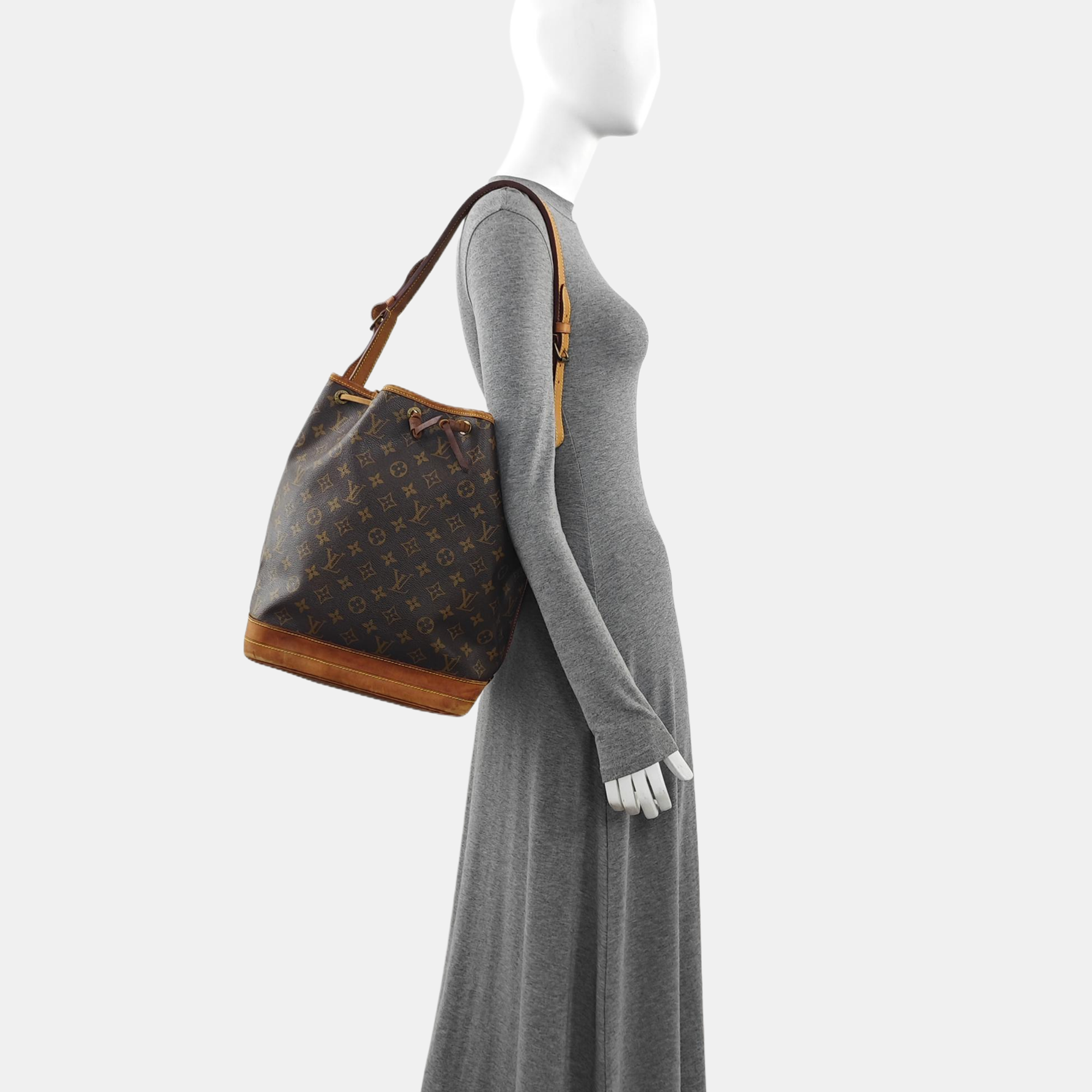 NOÉ GM Monogram Coated Canvas Brown