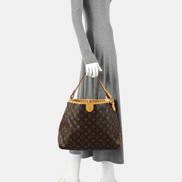 Monogram Coated Canvas Top Handle Bag Brown