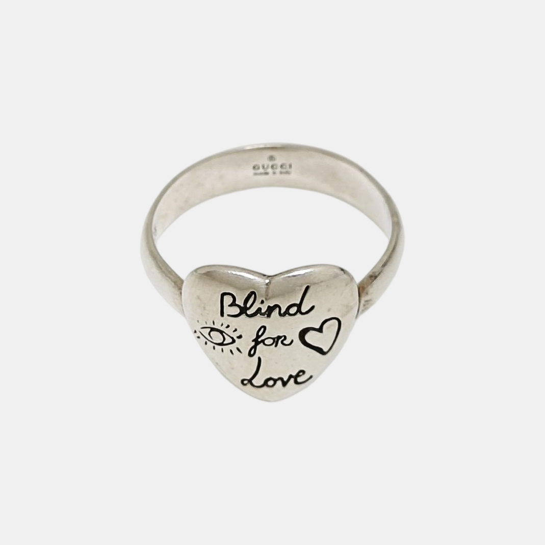 Blind For Love 925 Sterling Silver Ring EU 53