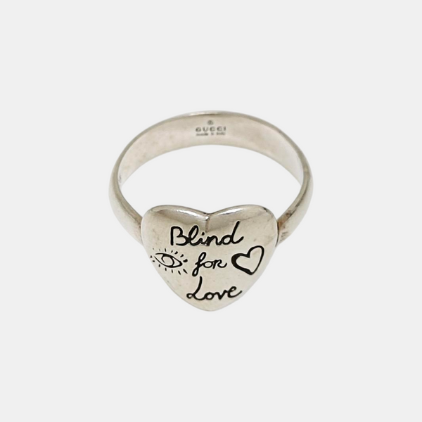 Blind For Love 925 Sterling Silver Ring EU 53