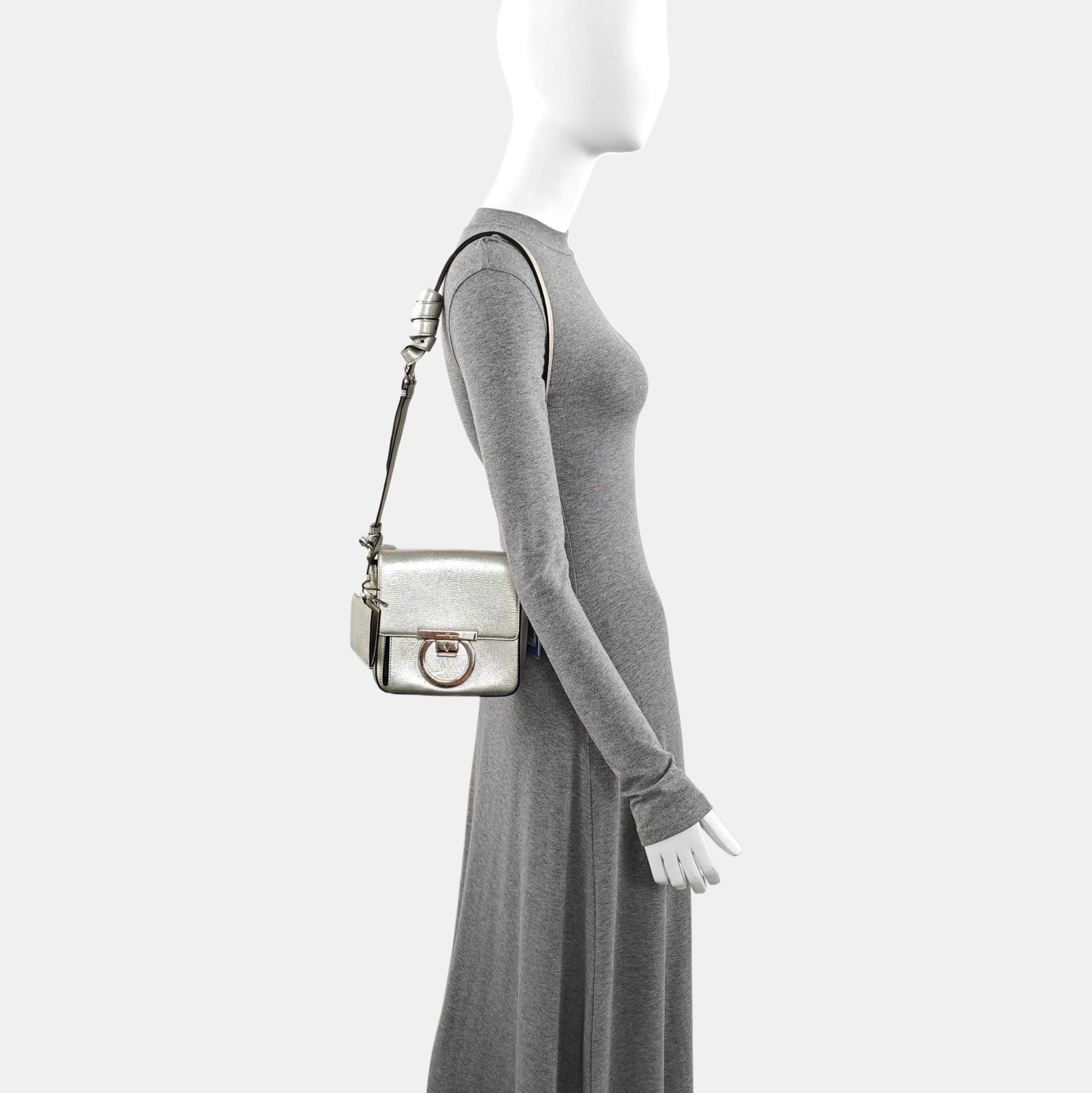Gancino Calfskin Silver
