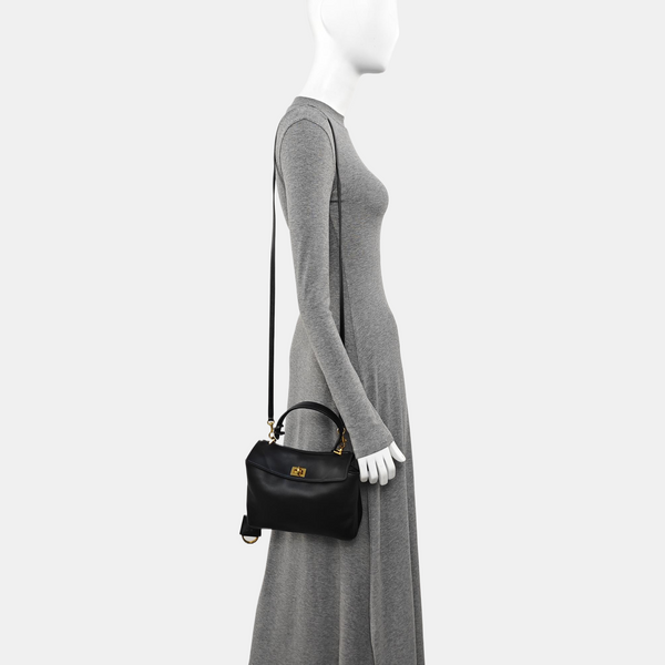 Calfskin Shoulder Bag Mini Black