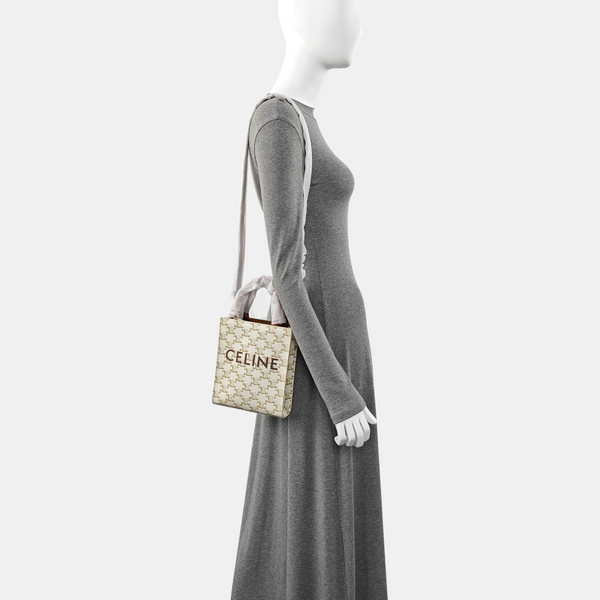 CABAS CELINE Mini Coated Canvas White