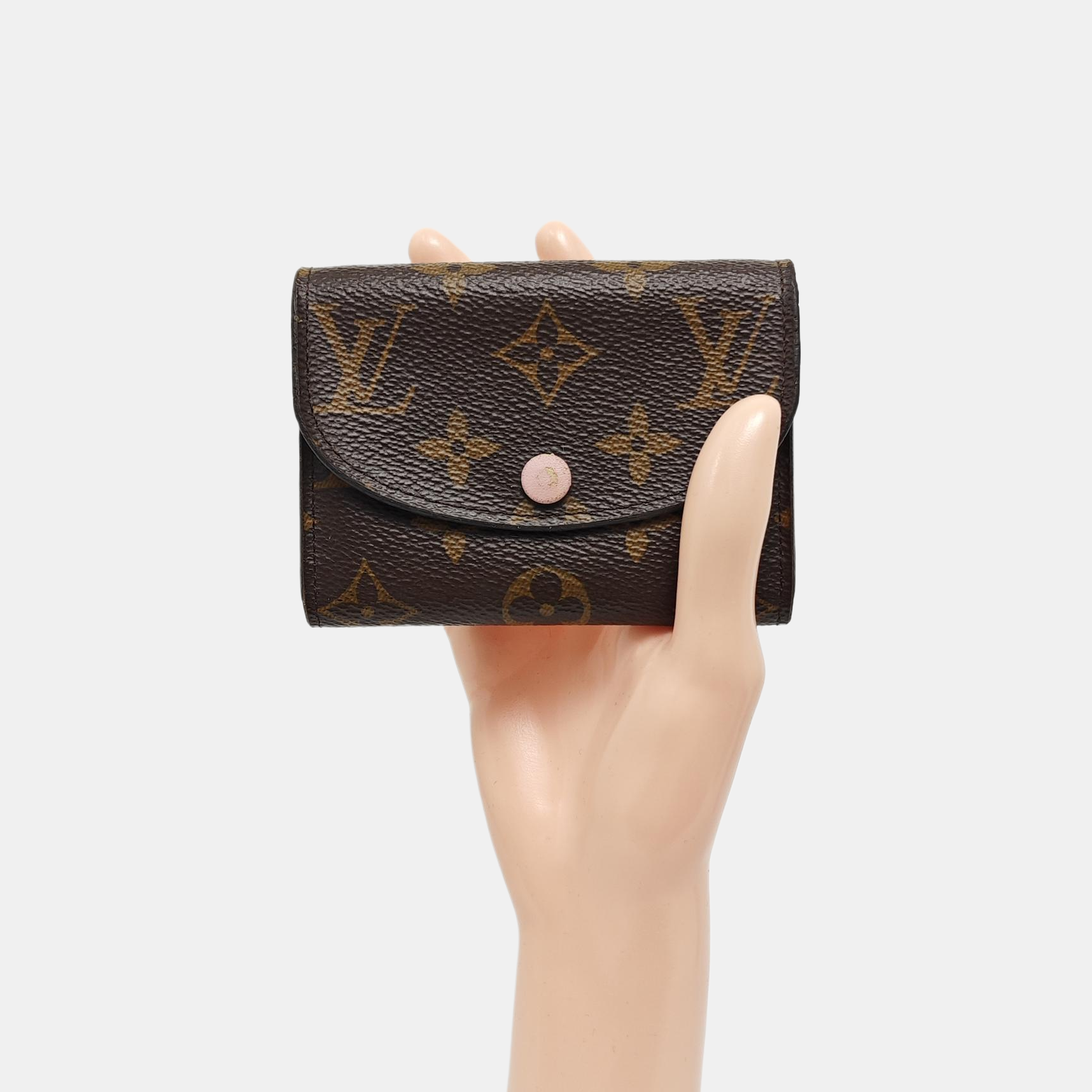 ROSALIE Monogram Coated Canvas Brown Card Holder
