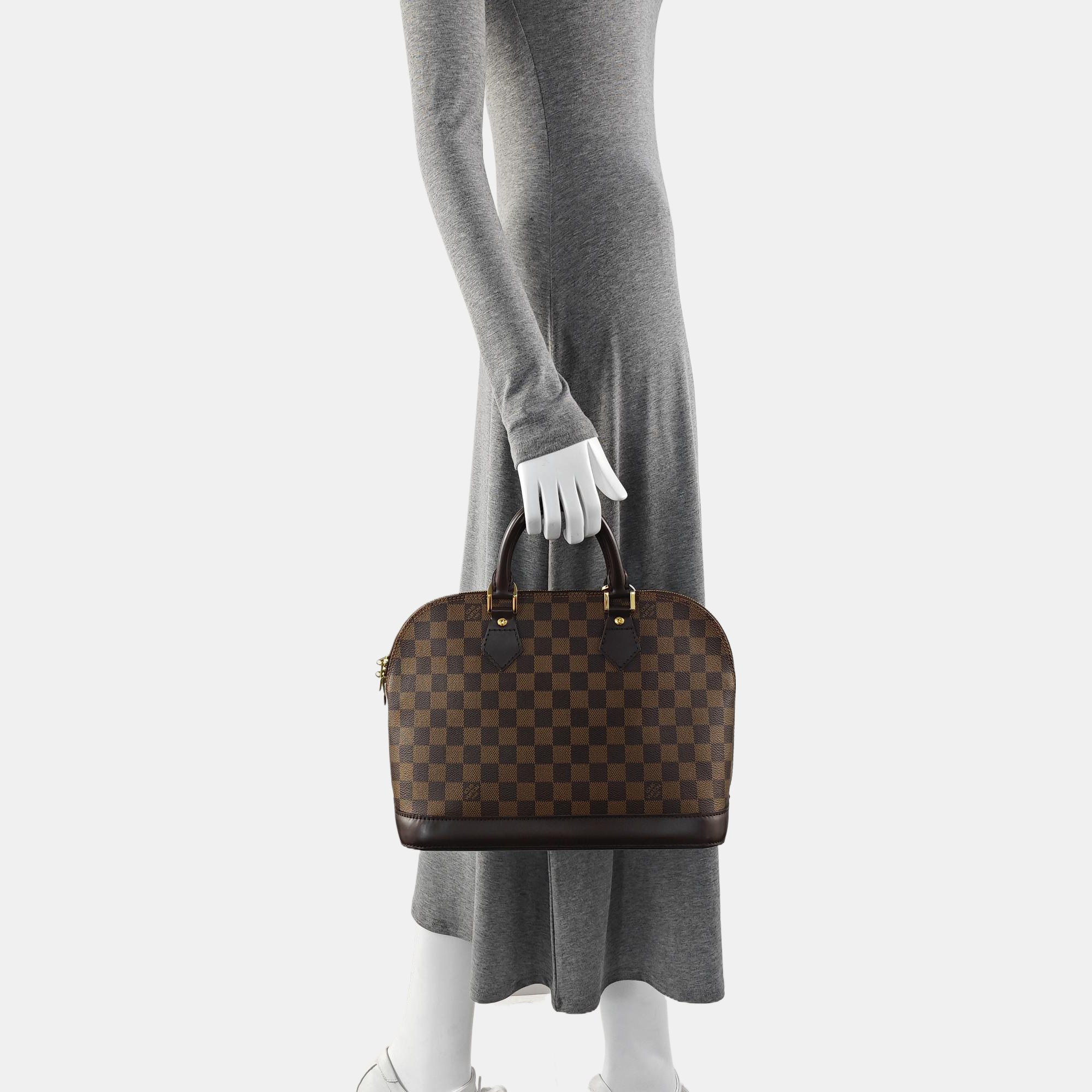 ALMA PM Damier Ebene Coated Canvas Brown