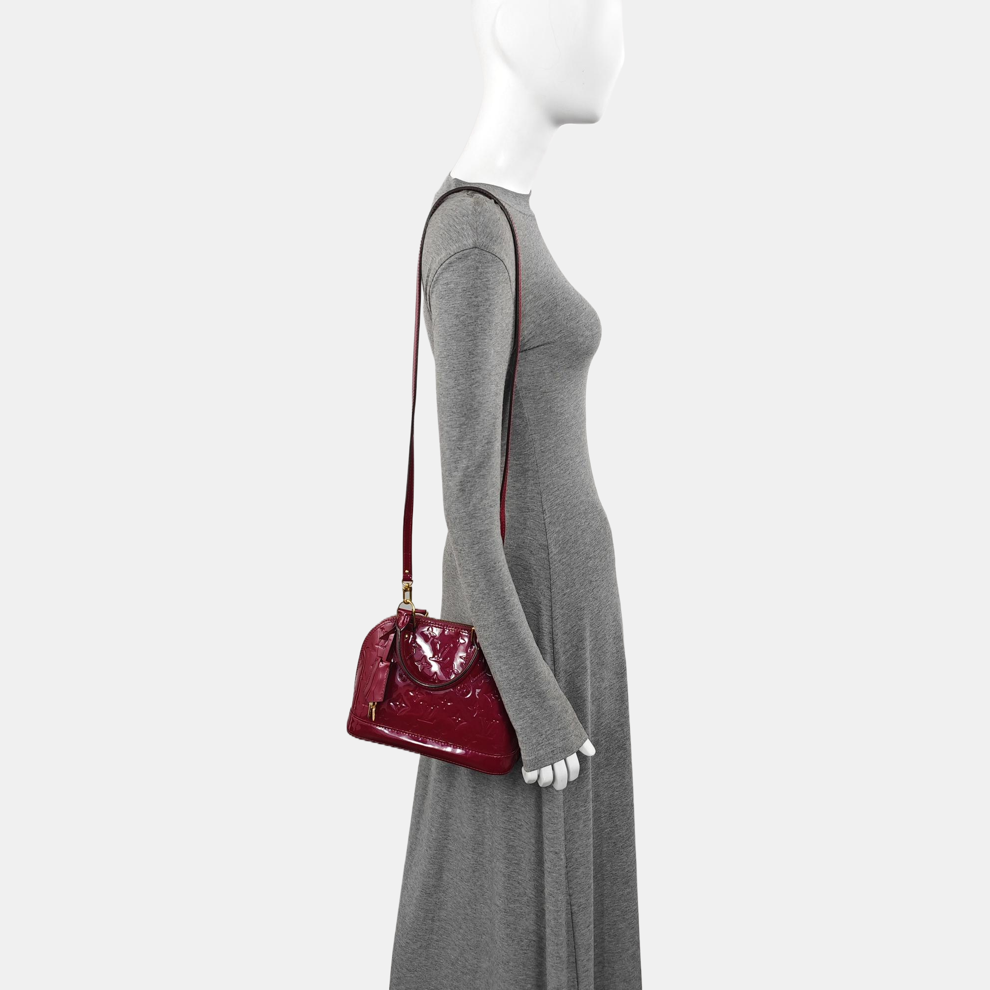 ALMA BB Monogram Patent Leather Red