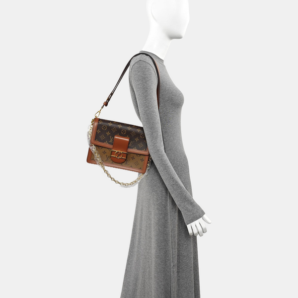 DAUPHINE MM Monogram Coated Canvas Brown