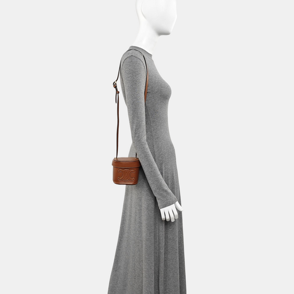 Calfskin Shoulder Bag Brown