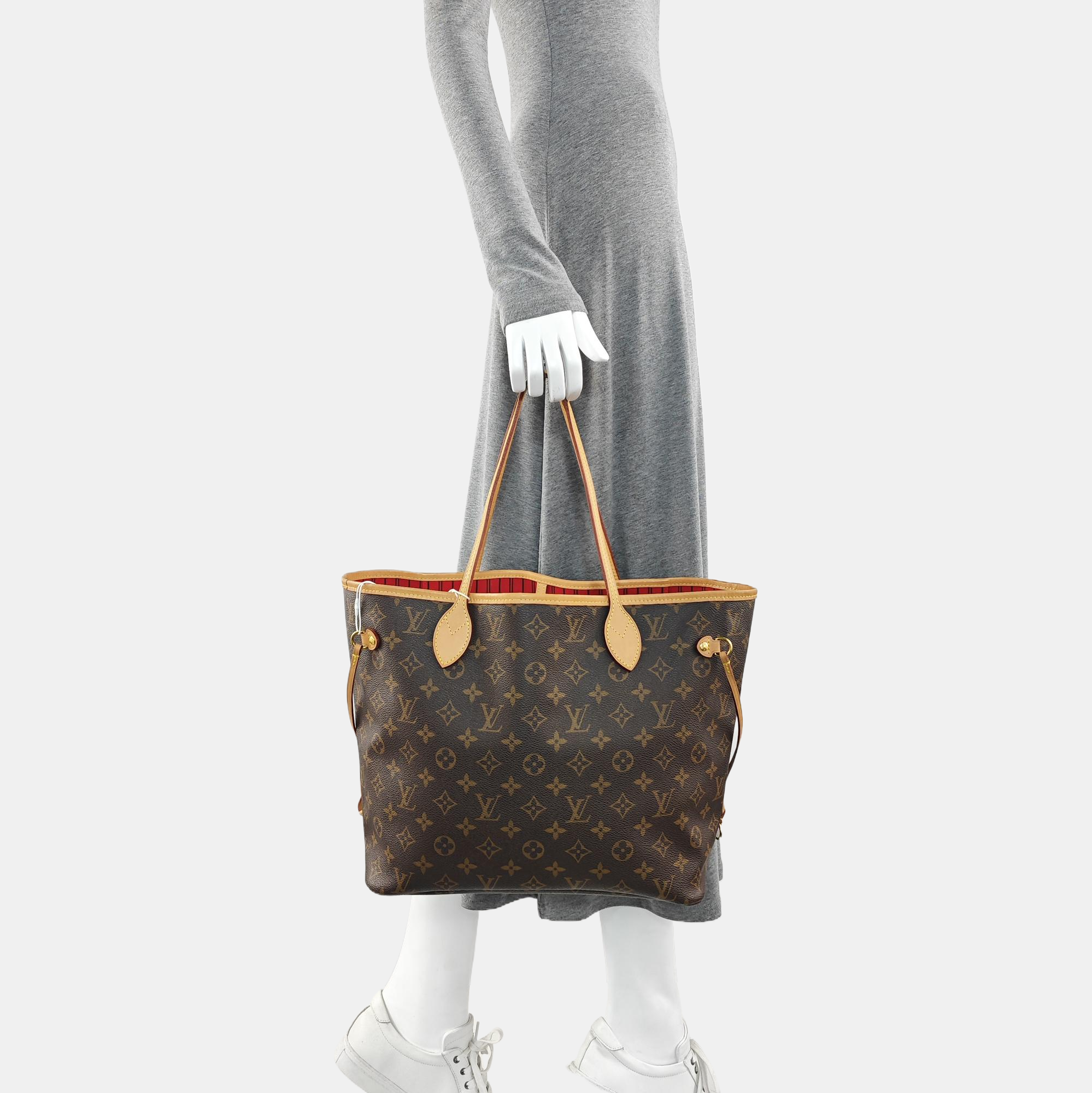 NEVERFULL MM Monogram Coated Canvas Brown