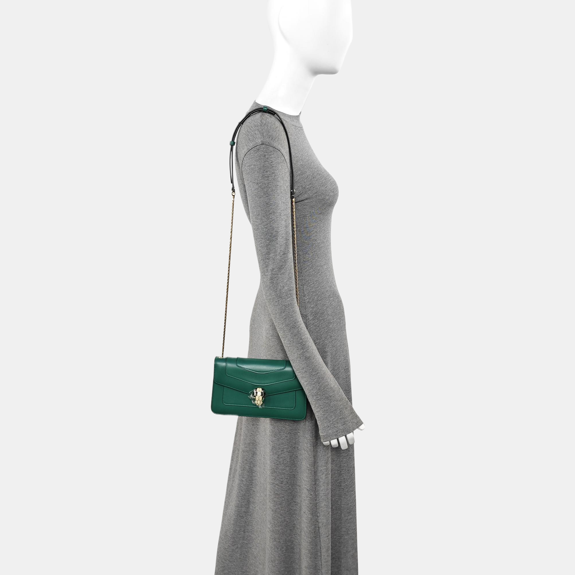 SERPENTI FOREVER Small Calfskin Green
