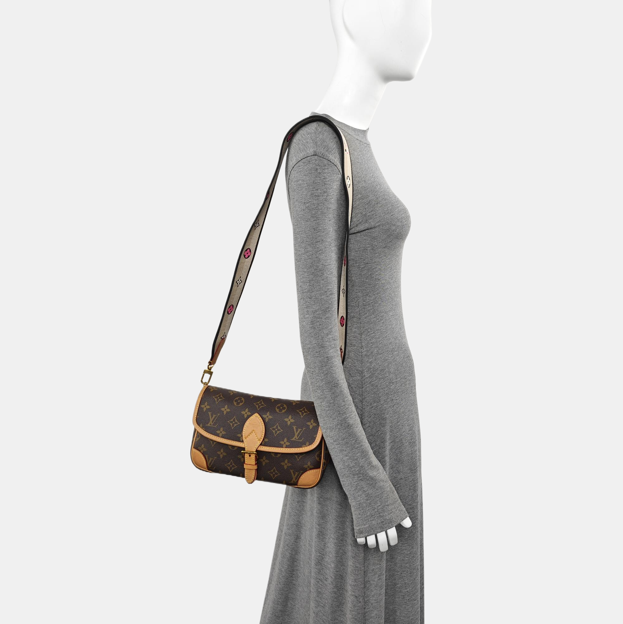 DIANE Monogram Coated Canvas Brown