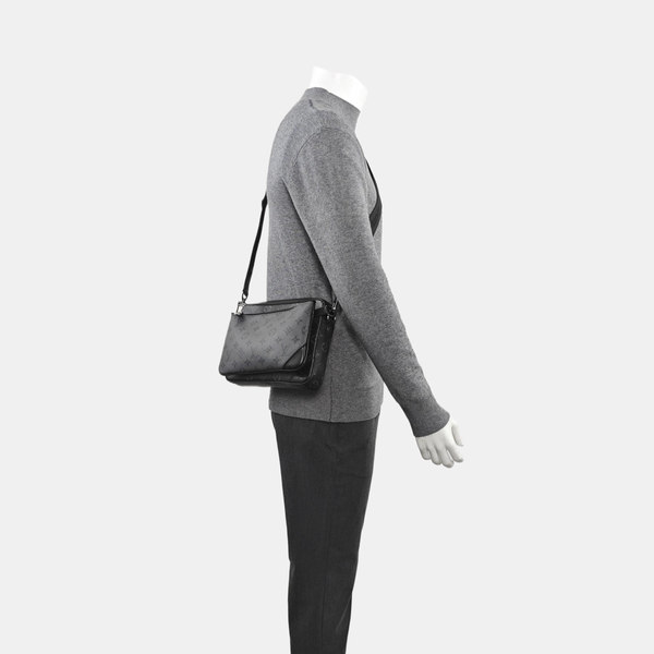 TRIO Monogram Coated Canvas Gray