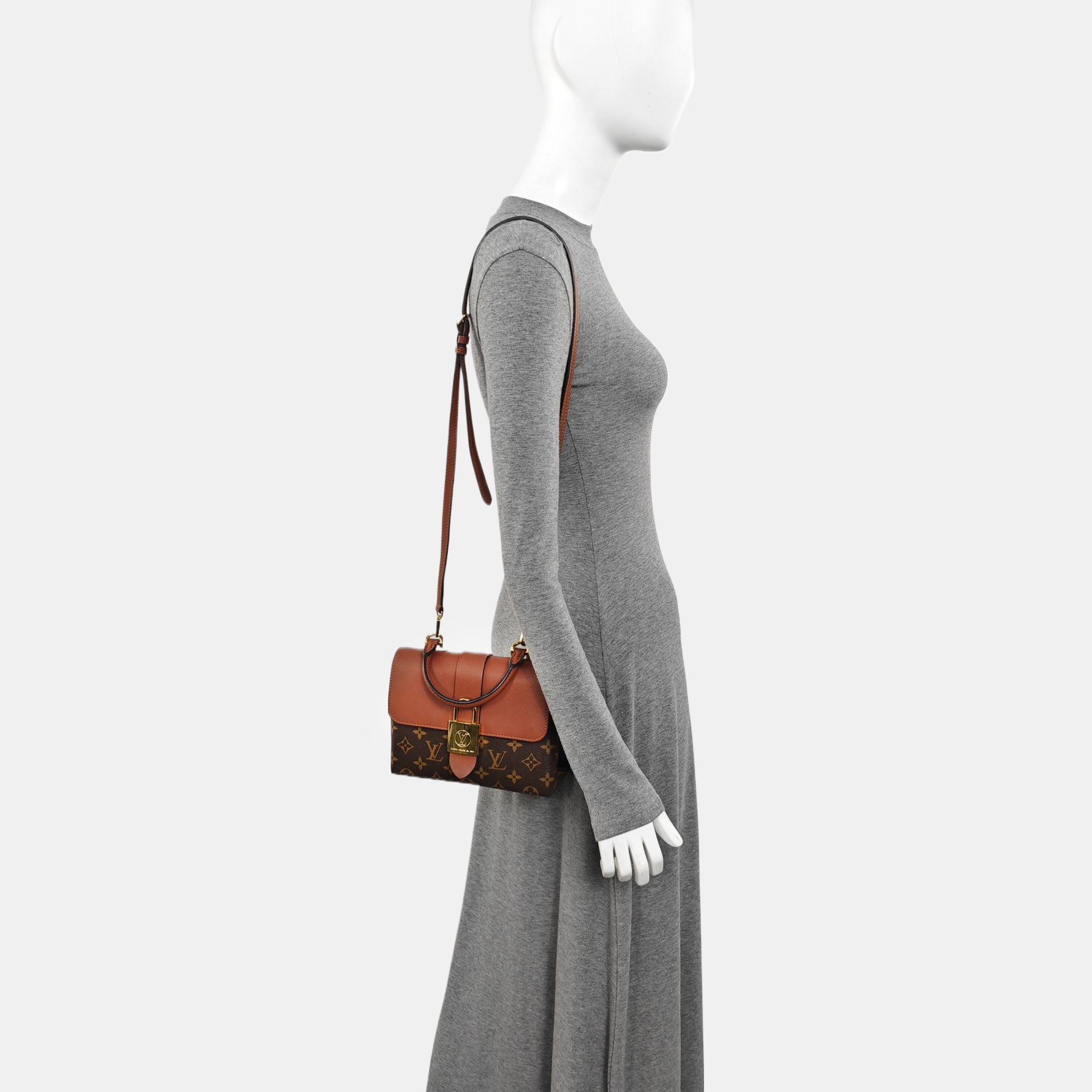 LOCKY BB Monogram Coated Canvas Brown