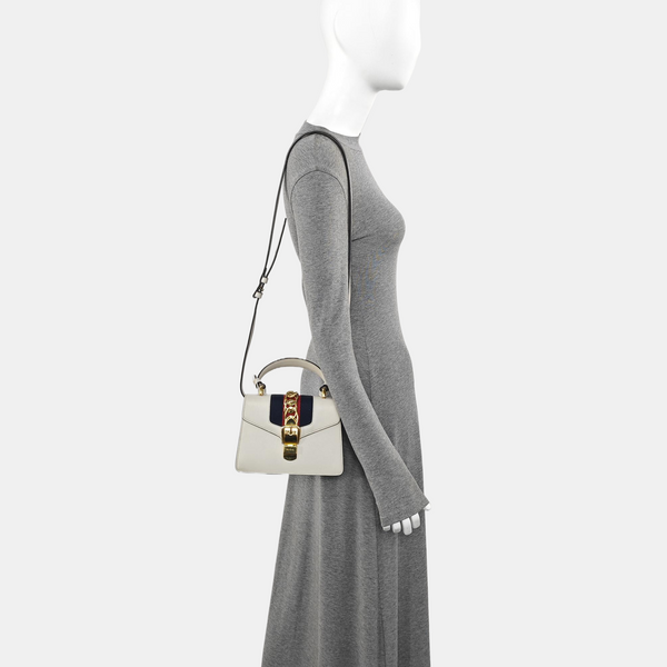Sylvie Mini Calfskin White