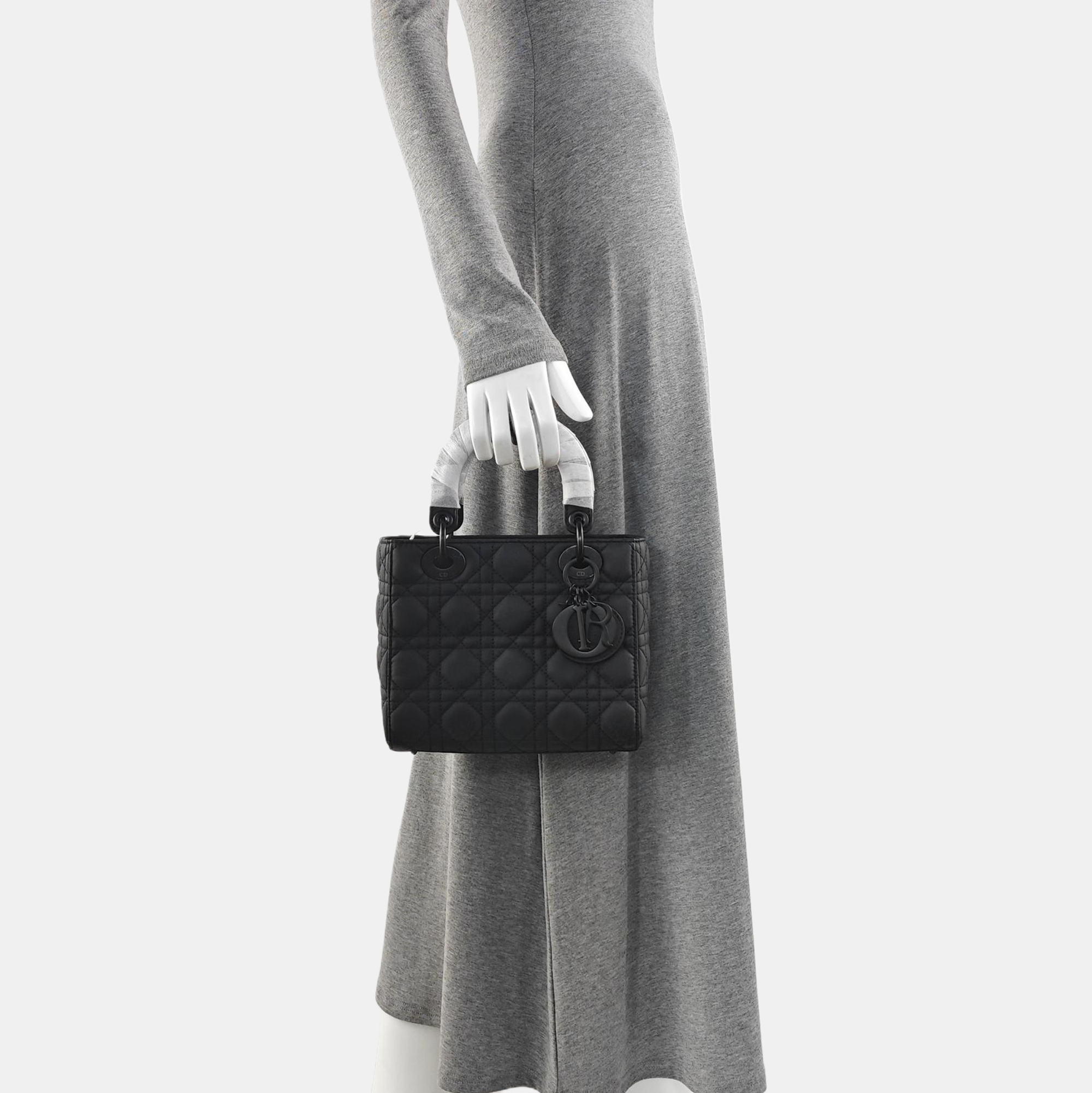 Lady Dior Small Cannage Calfskin Black