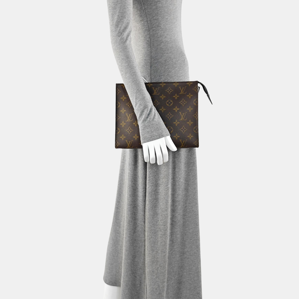 TOILET POCKET 26 Monogram Coated Canvas Brown