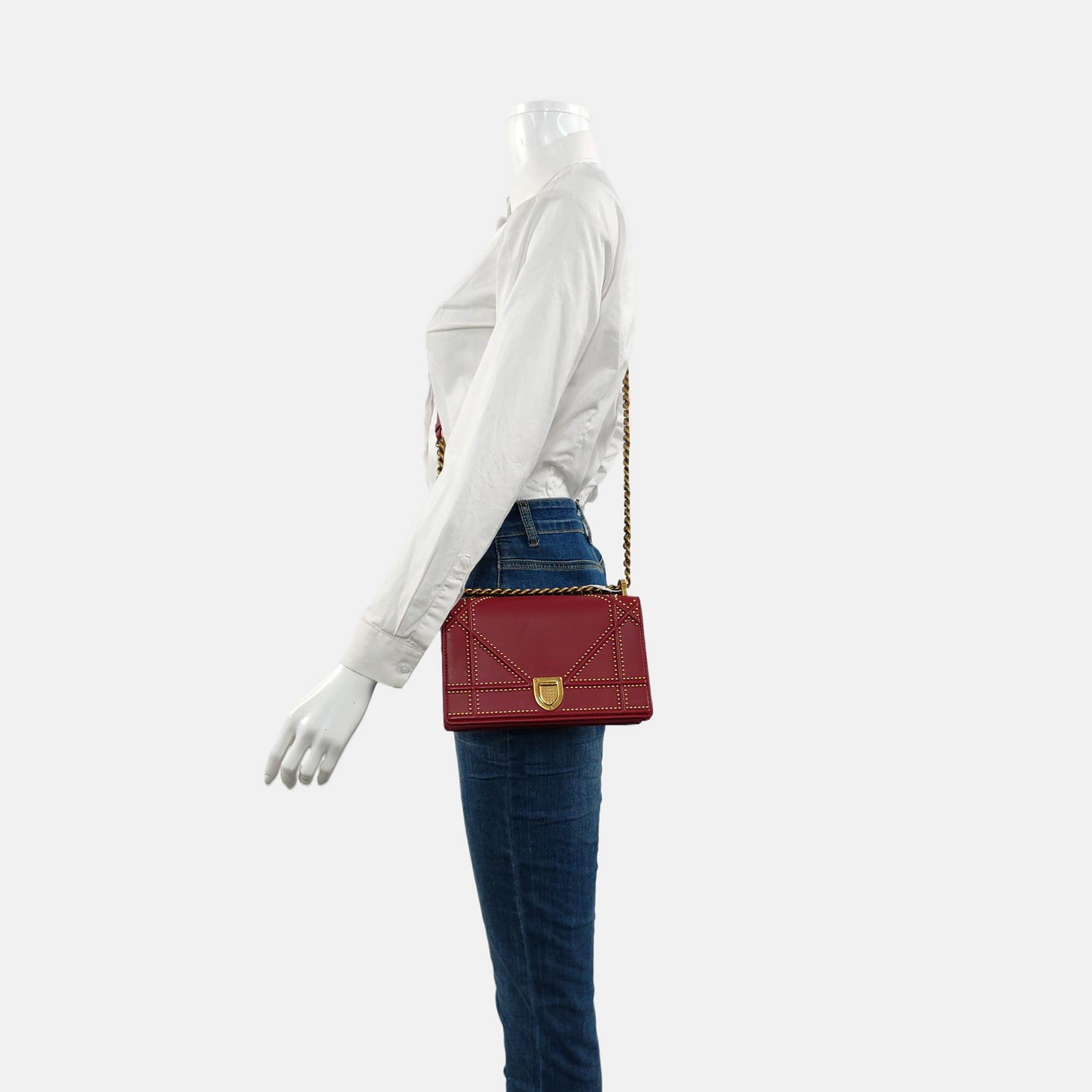 Diorama Small Calfskin Red