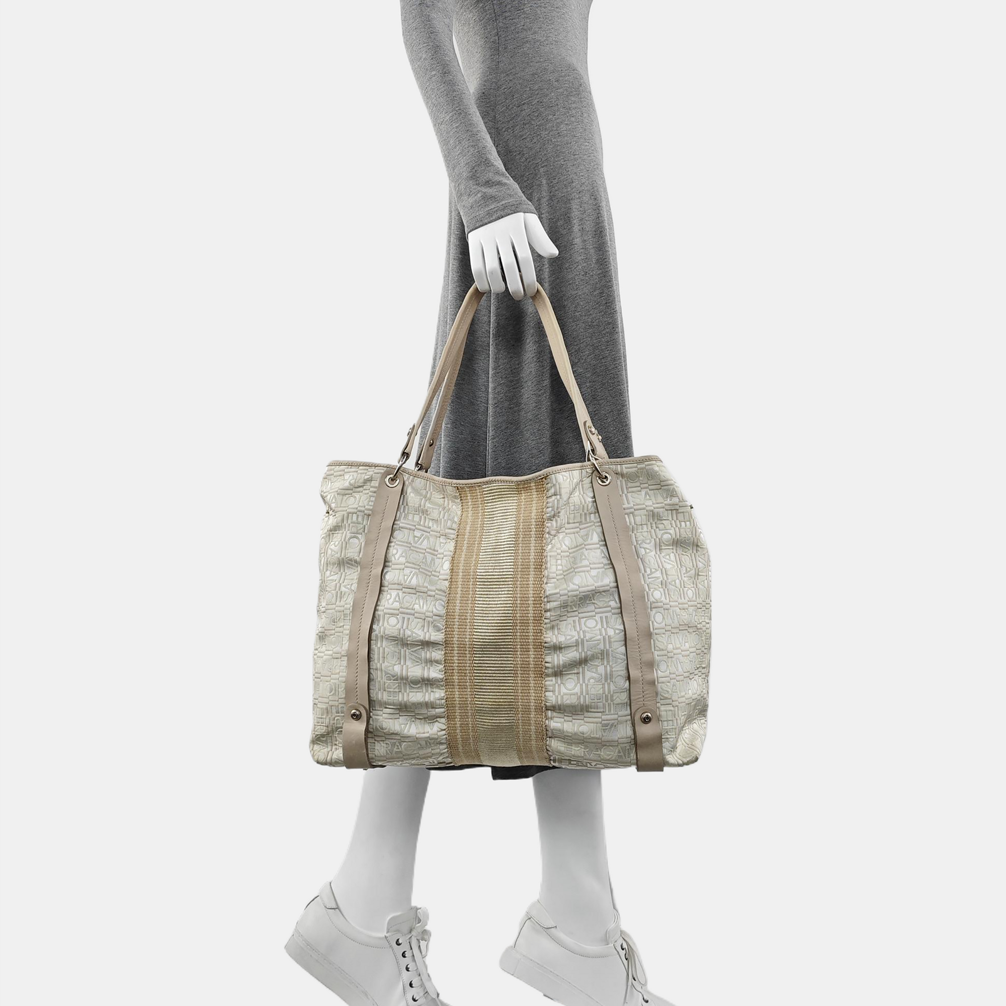 Fabric Tote Bag Beige